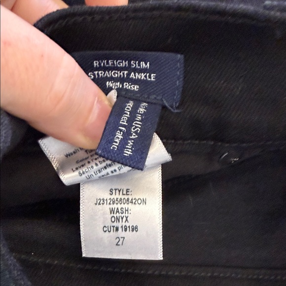 Veronica Beard Ryleigh SlimHigh Rise Straight Ankle Jeans in Onyx Size 27 - Picture 15 of 16